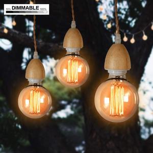 可调光开关木质吊灯软线套件，复古工业悬挂插头，农家灯软线套装复古DIY - Product Image 6