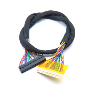 맞춤형 차폐 LVDS 케이블 270mm JAE 1.0 20핀 - 2.0 피치 20핀 듀퐁 커넥터 (광고 기기 모니터 드라이버 보드용) - Product Image 3