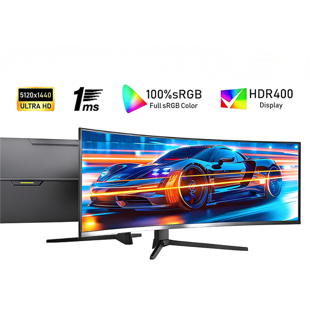 Factory Price New Wide Ecran 5120x1440 5K 120Hz 49 Inch VA Curved LCD PC Screen Monitor 1ms 100% SRGB Gaming Home Monitors