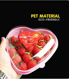 ภาชนะบรรจุภัณฑ์พลาสติกรูปหัวใจสำหรับบรรจุกลับบ้านความจุสูงมะเขือเทศเชอ<span class=keywords><strong>ร์</strong></span><span class=keywords><strong>รี่</strong></span>สตรอเบอ<span class=keywords><strong>ร์</strong></span><span class=keywords><strong>รี่</strong></span> - Product Image 4