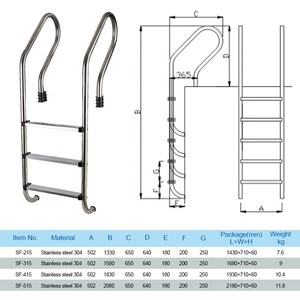 Accessoire d'escalier <span class=keywords><strong>de</strong></span> <span class=keywords><strong>piscine</strong></span> extérieur en acier inoxydable pour piscines <span class=keywords><strong>hors</strong></span> sol, accessoire <span class=keywords><strong>de</strong></span> <span class=keywords><strong>piscine</strong></span> extérieur en plastique - Product Image 4