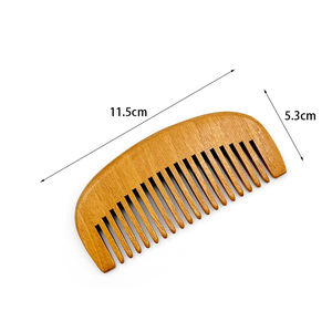 Set di Pettini in Legno Naturale Ovale Promozionale con Custodia Portatile, Pettine a Denti Larghi per Massaggio e Cura dei Capelli, Uso Domestico - Product Image 5
