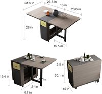 Klappbares Esstisch- und Stuhl-Set Moderner Minimalistischer Esstisch für den Heimgebrauch Kleine Wohnung