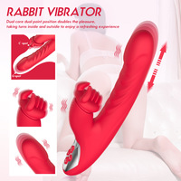 G-Punkt Klitoris-Stimulator Rabbit-Vibrator für Frauen Vagina-Nippel-Massagegerät Leistungsstarker Teleskop-Dildo Geräuscharmes Erwachsenen-Sexspielzeug