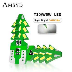 Ampoule LED T10 W5W pour voiture, 24 SMD 3014 puces, super lumineuse, forme d'arbre, EMC, pour intérieur, plafonnier, carte, plaque d'immatriculation, feux de stationnement, blanc - Product Image 1