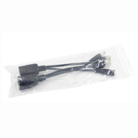 Adaptateur d'alimentation de type droit OEM 12V à DC12V 10/100Mbps vers séparateur PoE de caméra IP CCTV