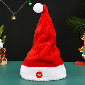 2025 nouvelle danse électrique balançant chapeau de père noël bande musique chantant cadeau de noël chapeau décorations - Product Image 1
