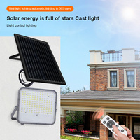 KCD IP65 alta eficiencia jardín aluminio fundido a presión LED Luz de inundación Solar 30W 60W 100W 200W reflectores solares con 4 baterías