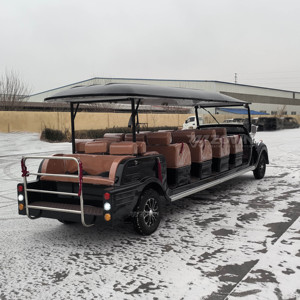 Factory Wholesale Classic Retro Electric Old Fashion 4 Wheels 6/<b>8</b> Passenger Durable Lead Acid Battery Sightseeing Car - Product Image 5