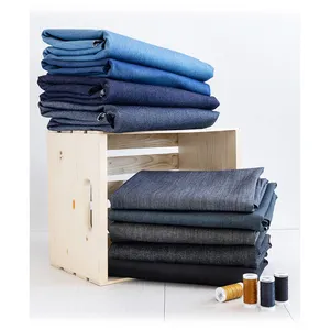 HSF 100% algodón materia prima 14 15 16oz peso pesado Jean espalda orillo tela de mezclilla - Product Image 1