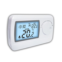 Termostato Inalámbrico RF Programable con Botón Giratorio de 230V para Calefacción por Suelo Radiante, para Sistemas HVAC