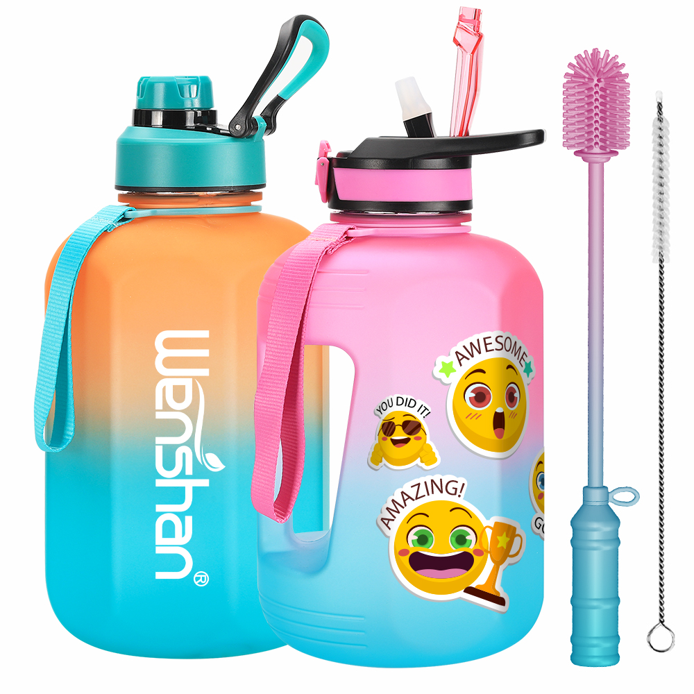 Бутылки для воды объемом 2,2 л, кувшин для спортзала, вместительные пластиковые мотивационные бутылки для воды, спортивные бутылки для воды из материала