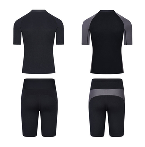 Muta in Neoprene uomo donna 2 pezzi estate surf muta da sub camicia a maniche corte con pantaloncini per sport acquatici W913 - Product Image 2