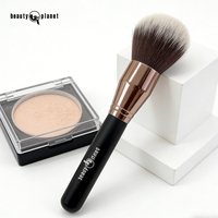 Kuas Blush Vegan Profesional Beauty Planet, Logo Custom Grosir, Bulu Sintetis, Kuas Makeup Wajah untuk Blush Powder Warna Emas