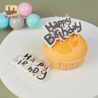 Bougies Lettres Colorées Personnalisées Joyeux Anniversaire Noël Pâques Nouvel An pour Fêtes Bars Maison