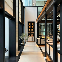 Edgy Luxe Cosmetics Boutique Featuring Tiered Open Shelves, Partial Enclosure Checkout, and Integrated LED Display Shelves
