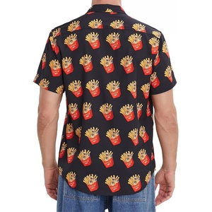 Camisa Hawaiana de Manga Corta para Hombre, con Logotipo Personalizado, Transpirable, Diseño de Camiones de Comida, Estilo Tropical y Casual - Product Image 2