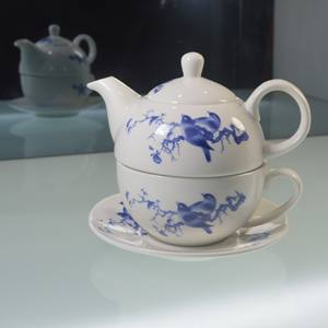 400ML 13.5OZ Bule Branco Pote De Chá De Porcelana e Chá para Um Conjunto Teacup e Pires Set Bules Set for One - Product Image 5