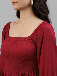 Vestido Largo de Rayón Sólido para Mujer, Estilo A-Line, Festivo, Elegante, Casual, Moderno, Talla Grande, de Una Pieza - Product Image 6