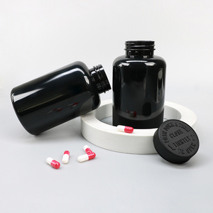 Oferta Especial: Botellas PET de Boca Ancha de Colores 50ml 100ml 150ml 200ml 250ml 300ml Negro Blanco Transparente Azul Ámbar Verde Frascos para Pastillas y Tabletas - Product Image 2