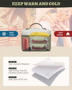 LOVEVOOK - Bolsa de Almuerzo Aislada, Impermeable y Duradera para 2 Personas, Unisex, Bolsa Térmica a Prueba de Fugas para Oficina, <span class=keywords><strong>Picnic</strong></span> y Senderismo - Product Image 4