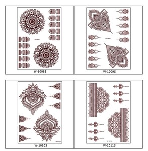 Pegatinas <span class=keywords><strong>de</strong></span> Tatuaje <span class=keywords><strong>de</strong></span> Henna Rojo Marrón, Pegatinas <span class=keywords><strong>de</strong></span> Tatuaje <span class=keywords><strong>de</strong></span> Encaje Indio, Se Pueden Usar para <span class=keywords><strong>Tatuajes</strong></span> en Manos, Brazos y Arte Corporal - Product Image 5