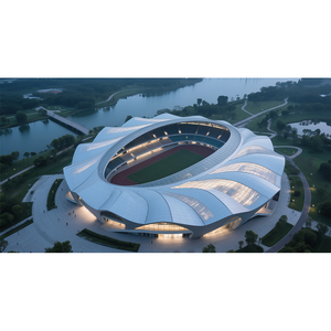 Techo de <span class=keywords><strong>Gimnasio</strong></span> con Estructura de Acero SAFS, Techo Prefabricado de Vano Libre para Estadios, para la Construcción de Pistas Deportivas Interiores - Product Image 3
