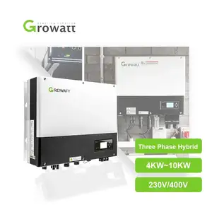 GROWATT Sph10000Tl3-Bh-Up 10Kw 10000Watt hibrid invertör 110V 230V 400V 3 faz 48V 5Kva 10Kva 3 fazlı güneş invertör