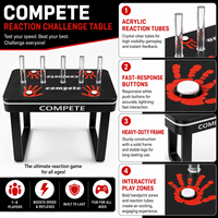 Table de jeu de réaction 2 joueurs avec éclairage LED, vente en gros d'usine, table d'arcade commerciale pour salle de jeux, bar et location