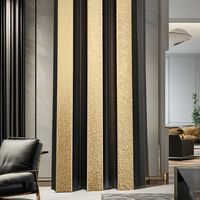 Vente chaude Écologique 5 Pouces 3D Panneau Mural Installation Facile PS Persiennes De Charbon De Bois Étanche Décoratif En Plastique Mur Villa