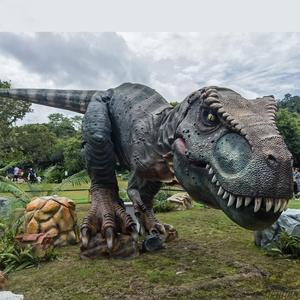 Modèle de dinosaure Tyrannosaurus réaliste animatronique en métal, télécommandé, tailles personnalisables, pour jardin, centre commercial, <span class=keywords><strong>parc</strong></span> d'aventure - Product Image 1