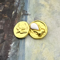 Boutons en métal vintage avec œil maléfique et perles, alliage de zinc doré, amulette de protection mystique pour vestes bohèmes
