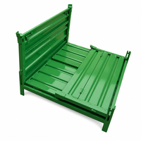 Cage de stockage pliable robuste, conteneur métallique repliable pour la manutention de matériaux industriels, la collecte de déchets, fabricant OEM