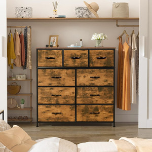 Mobili per la casa 9 cassetti armadio cassettiera in tessuto moderno unità di stoccaggio per camera da letto e soggiorno - Product Image 3