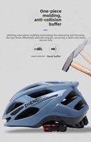 Casque de vélo avec feux arrière, doté d'un système de fermeture à boucle et d'une conception intégrée, offrant une protection pour le VTT