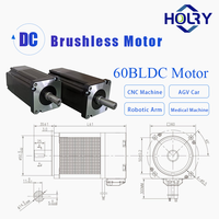 Moteur CC sans balais à couple élevé 100W 400W 60mm NEMA 24 24V 48V 3000RPM pour robotique, machines CNC et automatisation industrielle - Vente chaude