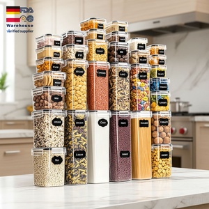 Recipientes de Plástico Reciclables Ecológicos para Almacenamiento de Alimentos, Apilables, Herméticos, Aptos para Microondas y Refrigerador, Libres de BPA - Product Image 1