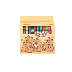 Kapibala Crayon de peinture pour enfants 8 couleurs ensemble sûr Non toxique facile à colorer bébé Graffiti emballage en carton stylo de peinture - Product Image 5