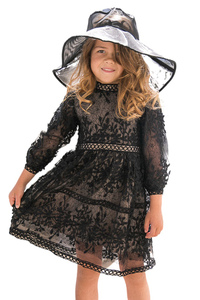 Vestidos de Verano para Niñas al por Mayor, Ropa Casual con Estampado Floral y Encaje de Malla - Product Image 3