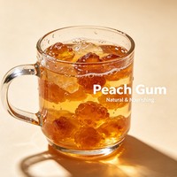 Natuurlijke perzikgom, mild licht perzikachtig houtachtig aroma, grondstof voor desserts & dranken, verdikkingsmiddel & dagelijkse verzorging, hydraterend.
