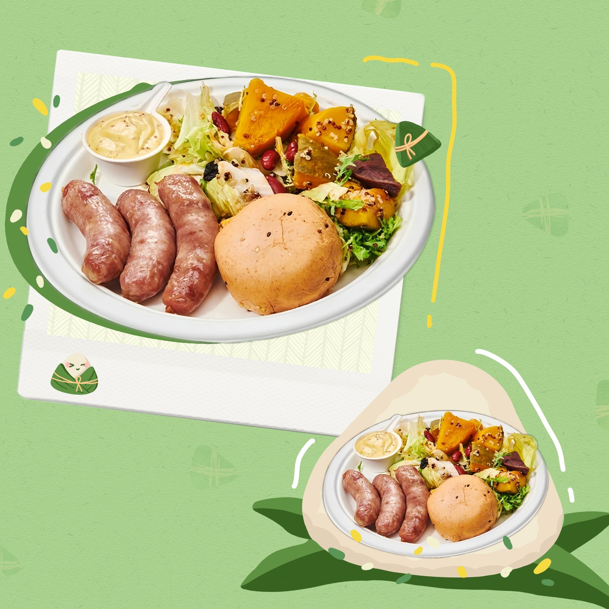 Eco Friendly Food Grade Disposable Tableware Set Bagasse Rectangular Paper Plates Round Bowls Sheet Style