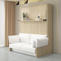 Nouveau design moderne pliant vertical horizontal montage facile mécanisme de lit mural lit escamotable avec canapé pour mobilier de chambre