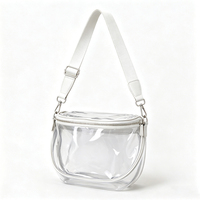 Sac bandoulière transparent personnalisé pour femme, nouveau design, idéal pour les concerts, les jours de match et les sorties