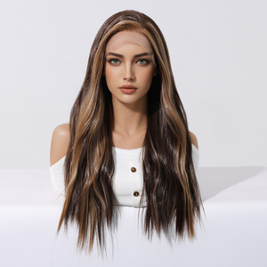Nouvelle perruque Lace Front Ombrée avec raie ajustable, légère, respirante, bonnet intégral, facile à porter au quotidien - Product Image 2