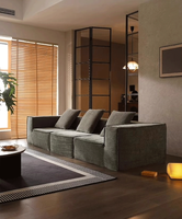 Vantervi Moderne Confortable Gris Grand Salon Modulaire Sous Vide Compressé Canapé Tissu Vente en Gros pour Appartements