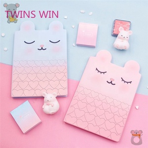 Kawaii — <span class=keywords><strong>ensemble</strong></span> de papeterie en <span class=keywords><strong>cuir</strong></span> avec imprimés d'animaux, carnet de notes et couvercles, cadeau d'usine, multifonctionnel, pour l'école, tendance 2020, 390 - Product Image 3