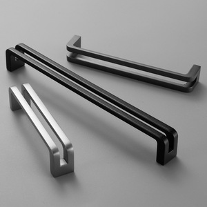 Minimalist Cabinet Handles Zinc Alloy Bar Shape Single Hole Drawer Pulls Durable Design - Product Image 2