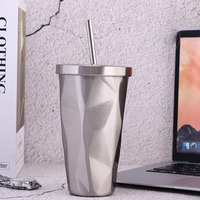 Verres à cocktail ronds en acier inoxydable HZ, verres à eau, gobelets pratiques pour adultes ou enfants
