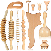 100 ensemble mélange bois thérapie outils de Massage ensemble corps Contour rouleau bois thérapie outil visage corps bois masseur outils soulagement de la douleur