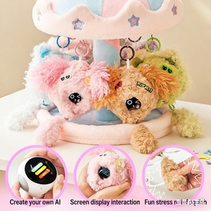 NOUVEAU Lancement! SANJOYO Boîte Mystère Peluche IA pour Filles - Cadeau Idéal, Jouet Interactif Intelligent avec Voix et Yeux LED, Animal Virtuel Surprise Rechargeable - Product Image 2